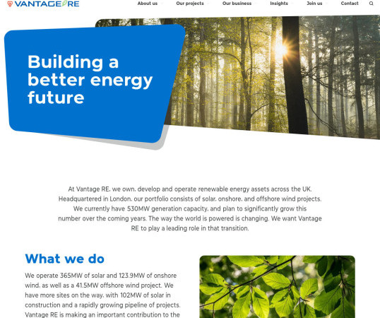 Vantage Renewable Energy Homepage